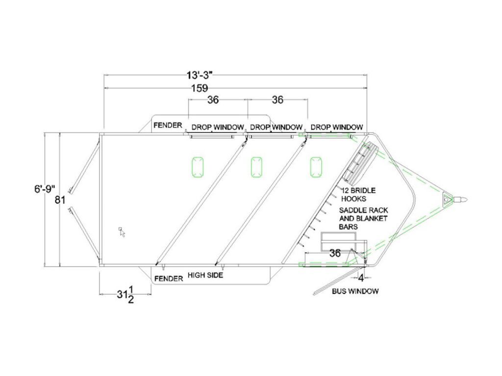 2025 Logan Coach Crossfire 3 Horse Bumper Pull - Image 8