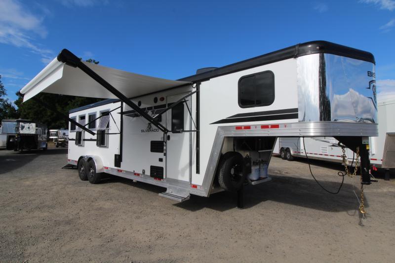 2024 Bison Silverado 7408 4 Horse Slant Load Gooseneck with Living Quarters